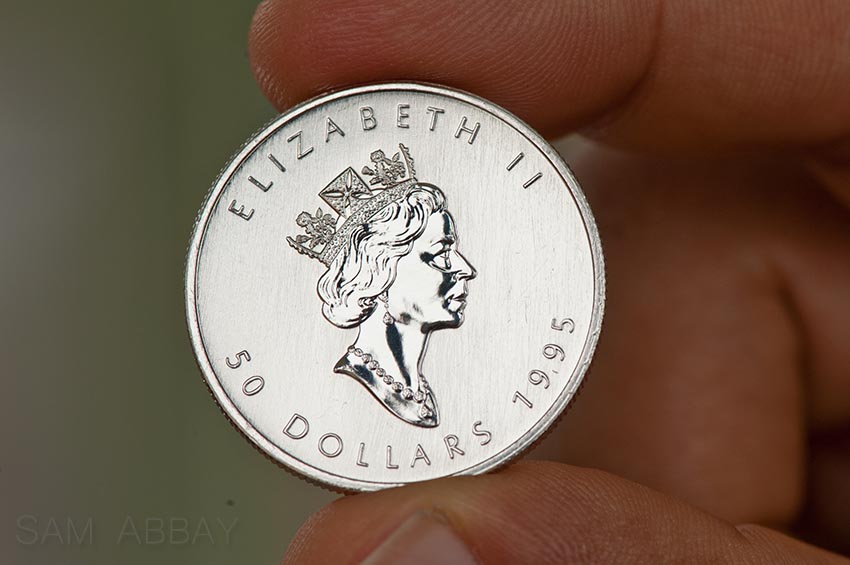 Canadian platinum maple leaf bullion coin