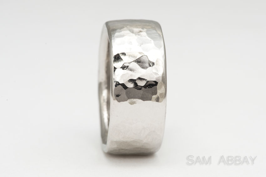 hammered platinum wedding ring