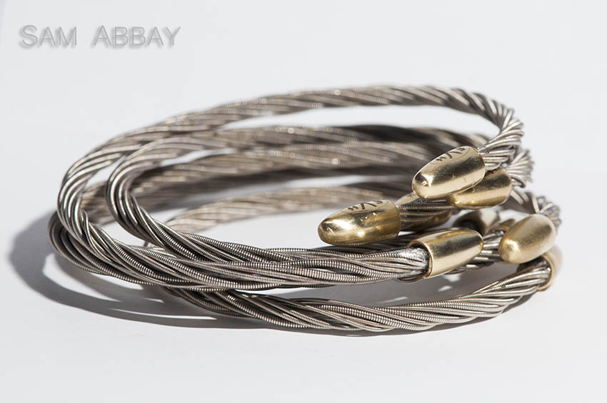 bracelets made from Eddie Van Halen's electric guitar strings