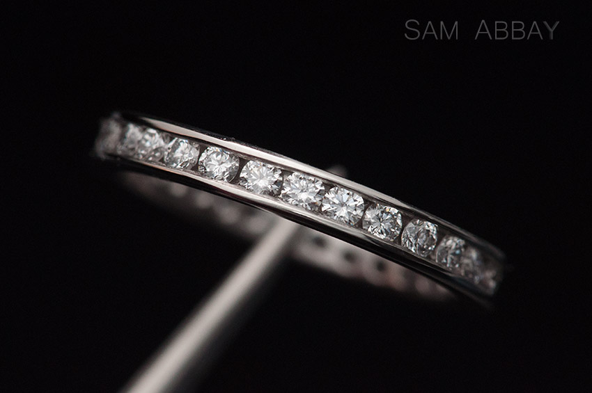 channel set wedding ring