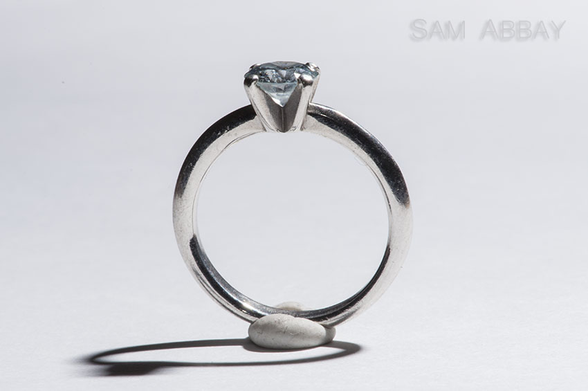 shaped solitaire side view